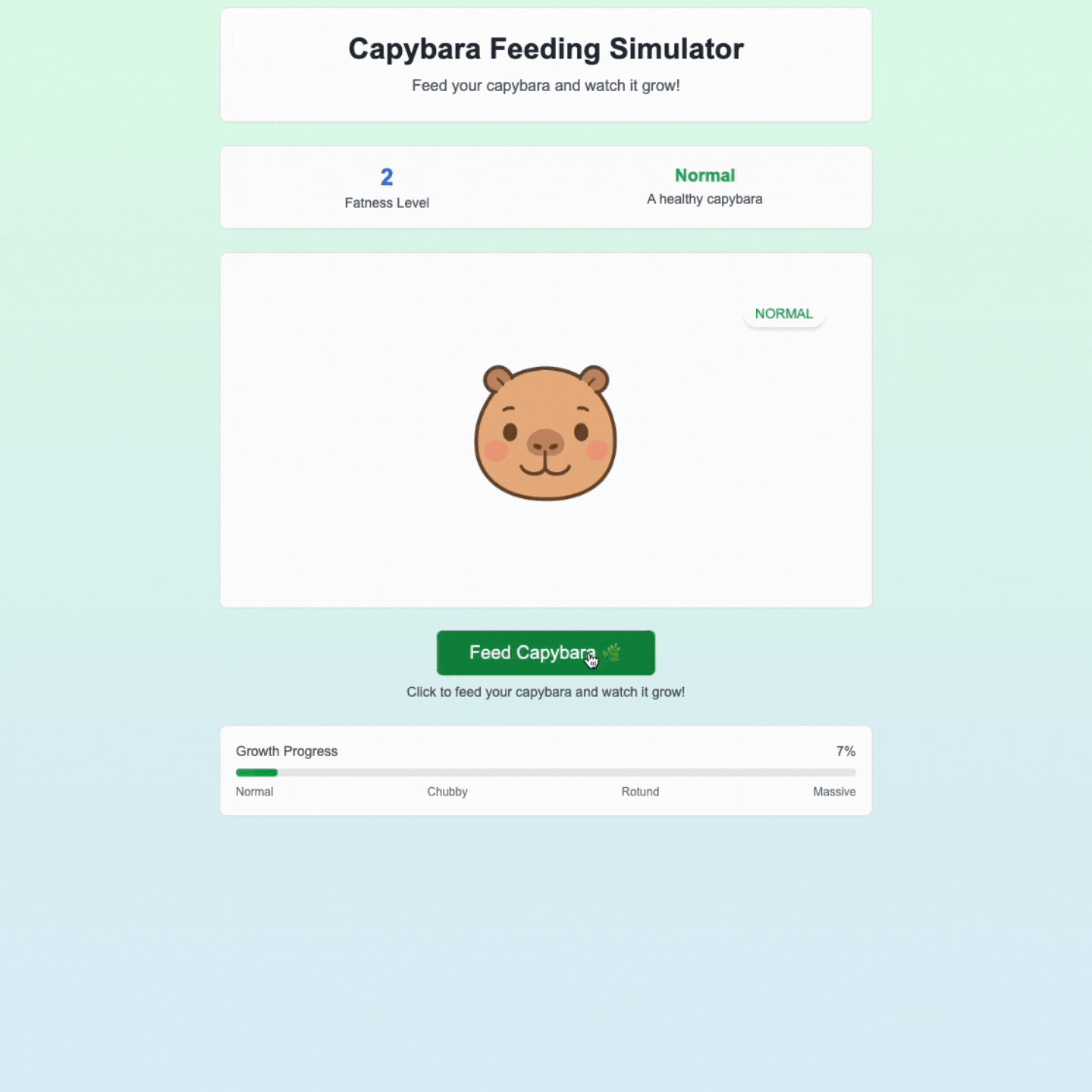 Capybara Feeding App