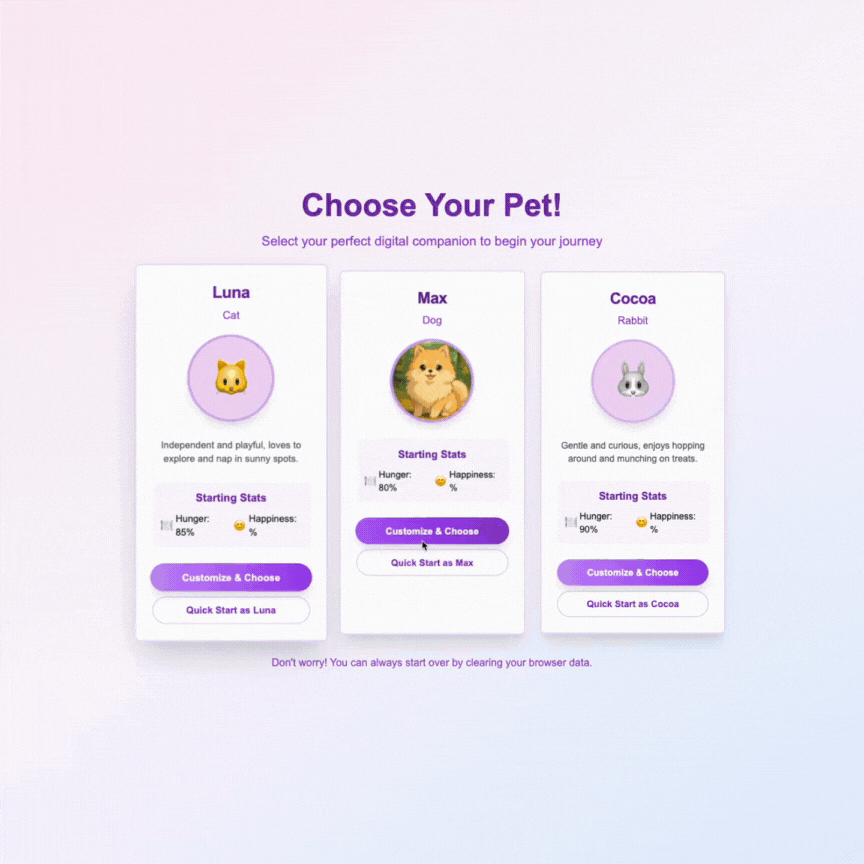 Digital Pet Simulator